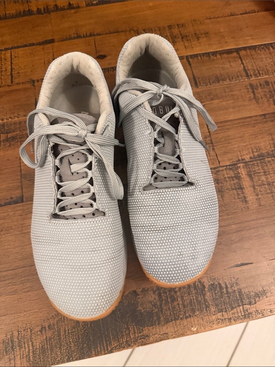 NOBULL Shoes - NOBULL Light Gray Knit Trainer with Gum Outsole